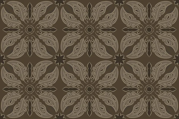 Design Motif Batik Peut Être Utilisé Pour Conception Fond Tissu — Image vectorielle
