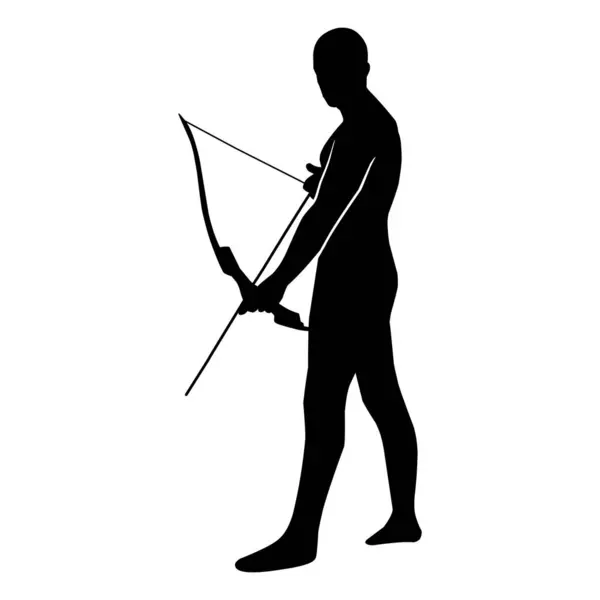 Silhouette Des Mouvements Forme Corps Archer — Image vectorielle
