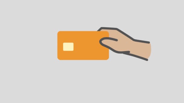 Zmiana Płatności Pieniądza Karty Kredytowe — Wideo stockowe