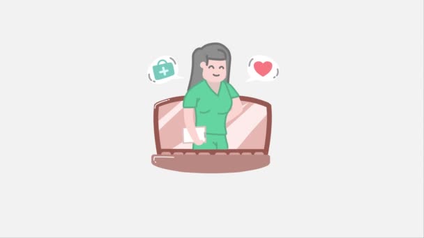 网上健康服务动画 — 图库视频影像