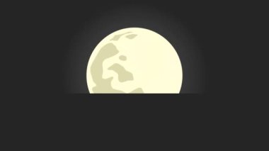 Gece ay ve orman arka planı. Cadılar Bayramı temalı