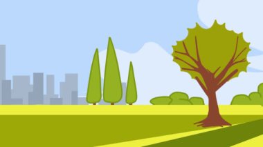 Animasyon doğal manzara. Canlandırılmış arkaplanlar için