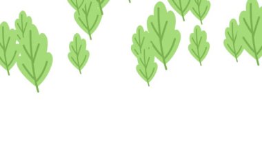 Animasyon yaz yaprağının dikişsiz döngüsü.