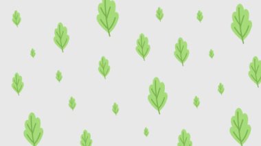 Animasyon yaz yaprağının dikişsiz döngüsü.