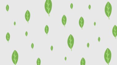 Animasyon yaz yaprağının dikişsiz döngüsü.