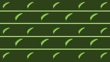 Animasyon tropikal yapraklar pürüzsüz bir döngü içinde.