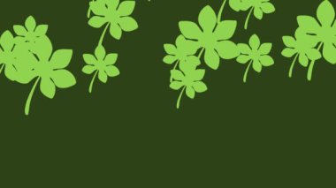 Animasyon tropikal yapraklar pürüzsüz bir döngü içinde.