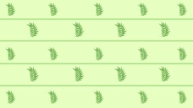 Animasyon tropikal yapraklar pürüzsüz bir döngü içinde.