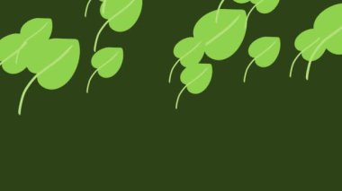 Animasyon tropikal yapraklar pürüzsüz bir döngü içinde.