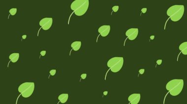 Animasyon tropikal yapraklar pürüzsüz bir döngü içinde.