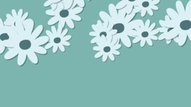 Animasyon çiçekleri pürüzsüz bir döngü içinde kusursuz desen.