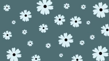 Animasyon çiçekleri pürüzsüz bir döngü içinde kusursuz desen.