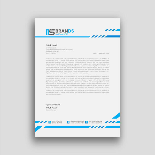 Professional creative simple Business and corporate modern letterhead template design