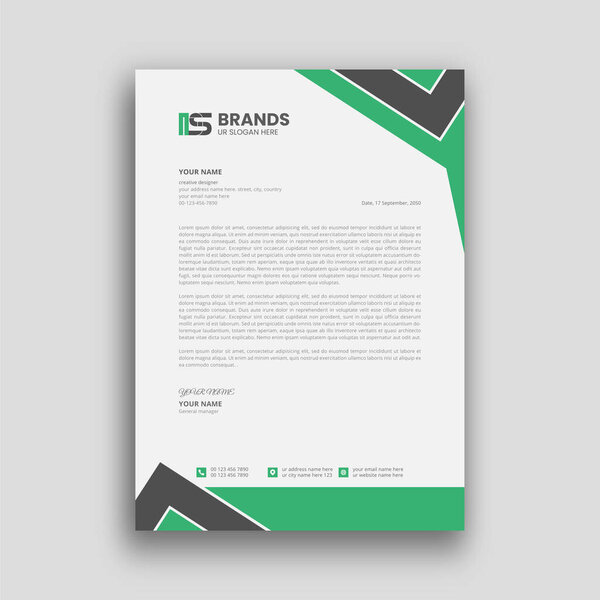 Professional creative simple Business and corporate modern letterhead template design