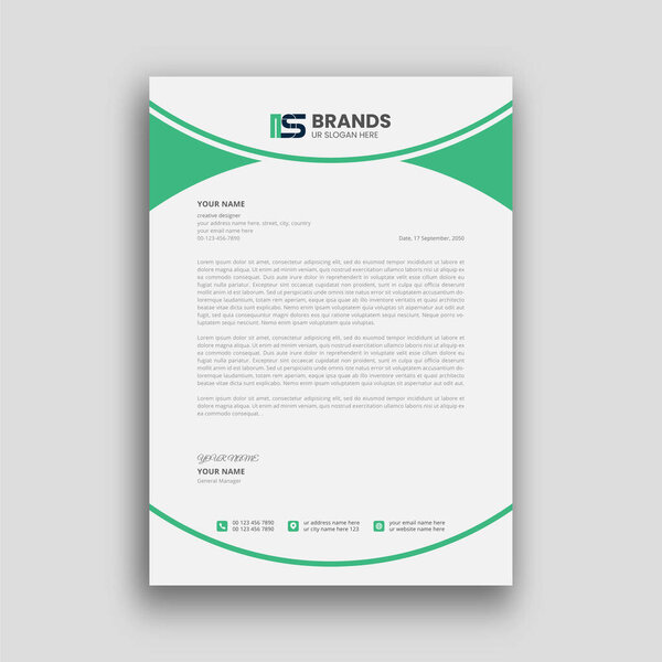 Professional creative simple Business and corporate modern letterhead template design