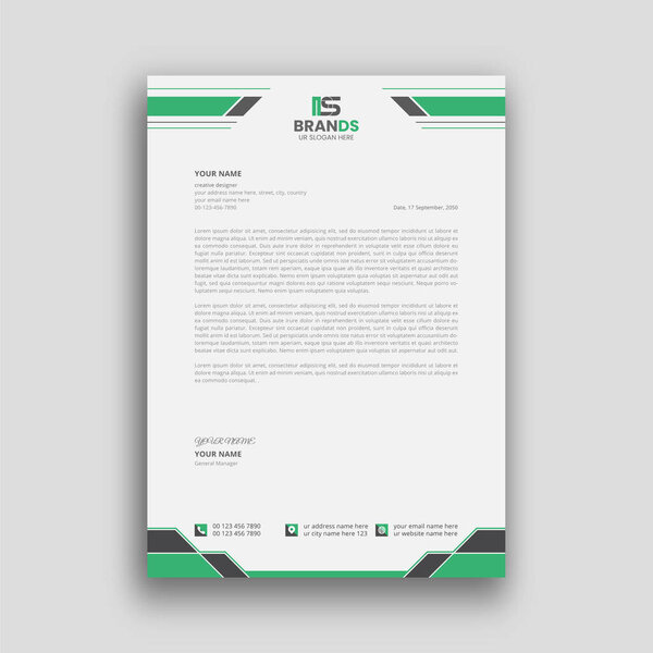 Professional creative simple Business and corporate modern letterhead template design