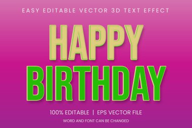 3d tipografi düzenlenebilir metin efekti