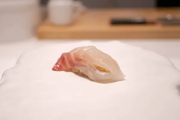 Delicioso Sushi Sashimi Japão Comida Jantar Prato Refeição Omakase Japonês — Fotografia de Stock