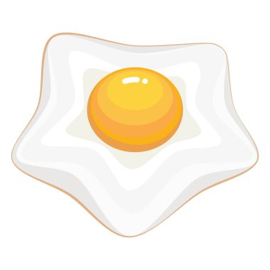 Grafik resimli Kızarmış Yumurta Bir kahvaltı klibi gradyan tasarım illüstrasyon vektörü