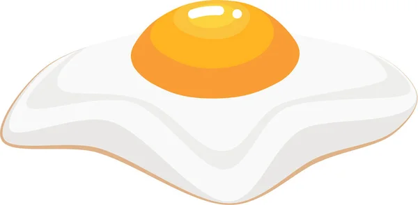 Grafika Ilustrowane Smażone Jajko Jedno Śniadanie Clipart Gradient Side View — Wektor stockowy