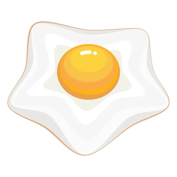 Grafik Illustriert Fried Egg Ein Frühstück Cliparts Gradient Design Illustration — Stockvektor