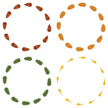 Metin çerçevesi sonbahar yaprağı vektörü şeffaf arkaplan