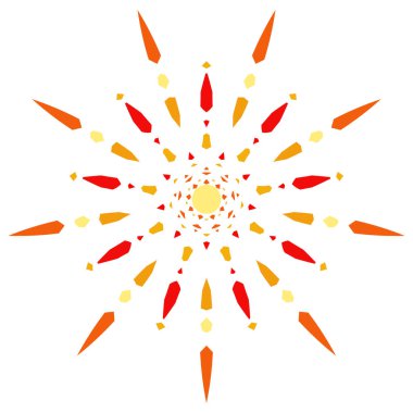 Güneş sembolü sıcak hava yazı