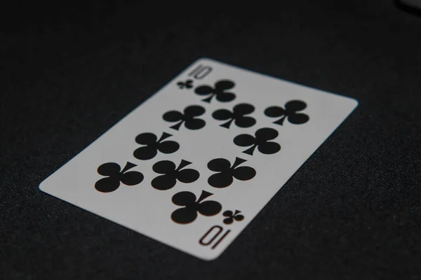 Collection Playing Cards High Light Clear Black Background — Stock Photo, Image