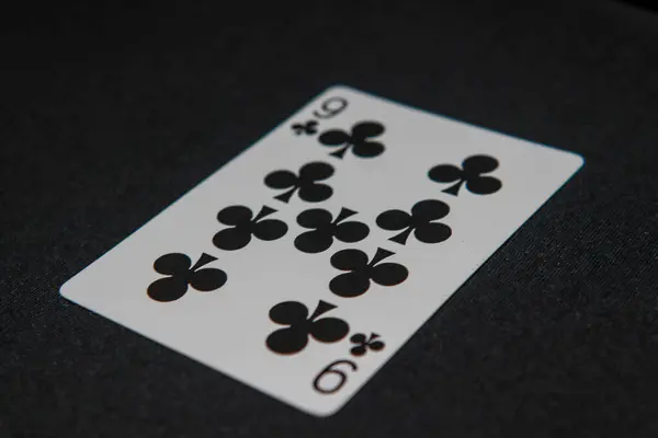 Sammlung Spielkarten Hellem Licht Mit Klarem Schwarzen Hintergrund — Stockfoto