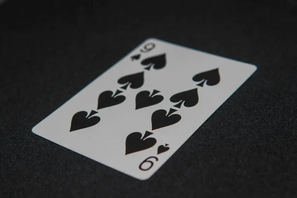 Sammlung Spielkarten Hellem Licht Mit Klarem Schwarzen Hintergrund — Stockfoto