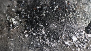 sigara külü izi makro çekim