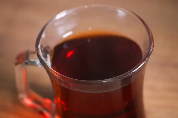 Turecka Herbata Szklance Herbaty Uchwytem — Zdjęcie stockowe
