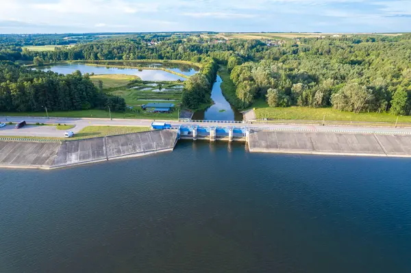 dam with electric power station