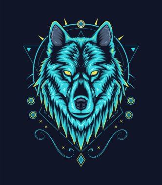 Kara Kurt çizimi tasarımı.