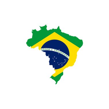 Brezilya ulusal bayrak haritası tasarımı harita vektörü içinde Brezilya ülke bayrağının çizimi.