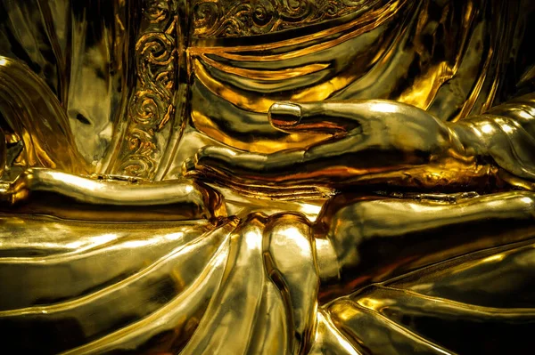Statue Bouddha Doré Thaïlande — Photo