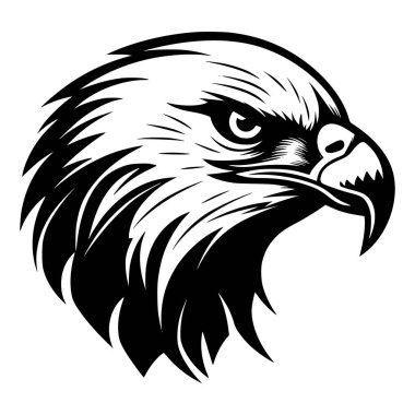 sembol veya maskot için kartal baş zarif illüstrasyon