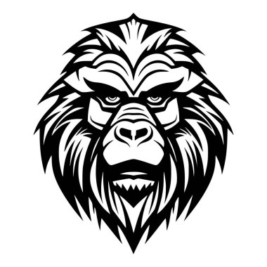 maymun maymun hayvan logosu çizimi