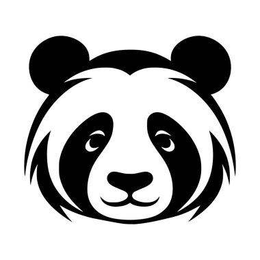 Panda logo için vahşi hayvan illüstrasyonuyla karşı karşıya