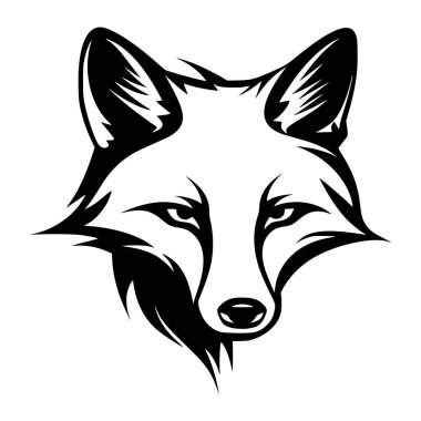 Tilki başlı hayvan logosu çizimi