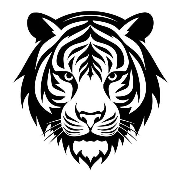 Animal Selvagem Tigre Cabeça Ilustração Para Logotipo Mascote — Vetor de Stock