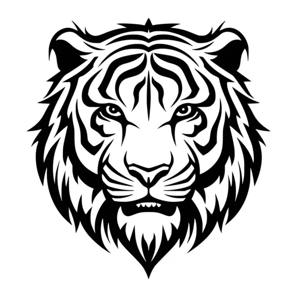 Tigergesicht Illustration Wildtier Für Logo Oder Maskottchen — Stockvektor