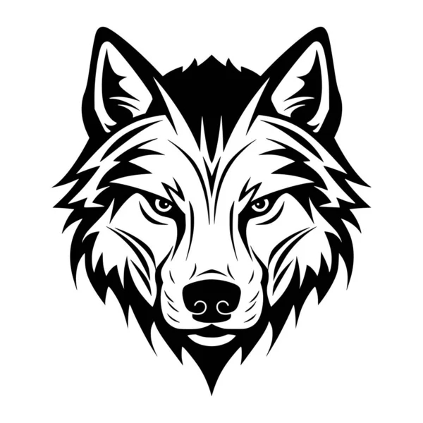 Wild Animal Wolf Head Illustration Logo Mascot — Stock Vector