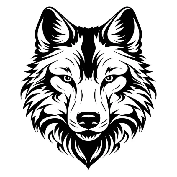Ilustração Lobo Animal Selvagem Para Mascote Logotipo — Vetor de Stock