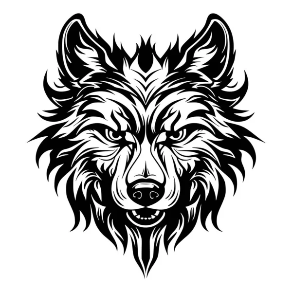 Wolf Wild Dier Logo Mascotte Illustratie — Stockvector