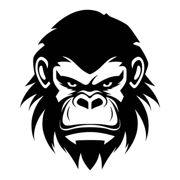 Angry Gorilla Ape Wild Animal Illustration Mascot — Stock Vector