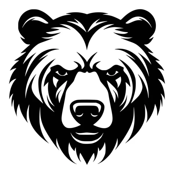 Bärentier Für Logo Oder Maskottchen Einfache Illustration — Stockvektor