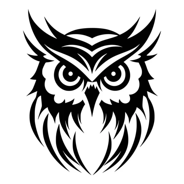 Uil Vogel Dier Illustratie Voor Logo — Stockvector