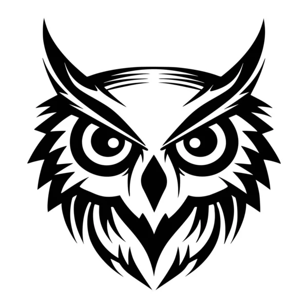 Иллюстрация Животных Совы Логотипа Талисмана — стоковый вектор