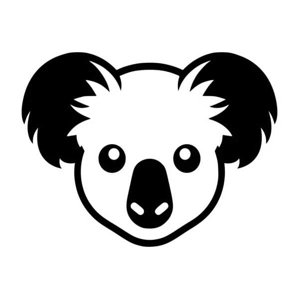 Koala Tête Animal Illustration — Image vectorielle